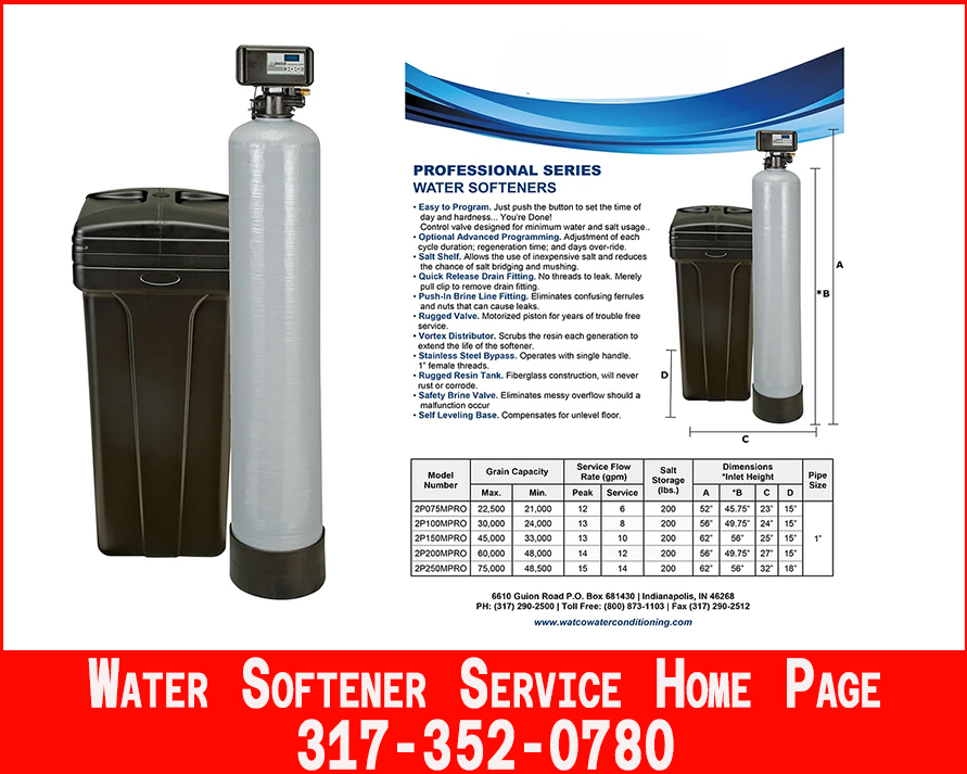 Water softener service and maintenance Indianapolis